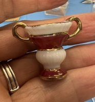 (image for) 1" Tall Vase with Gold Handles