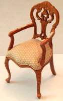 (image for) Small carved back arm chair