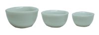 (image for) Three Piece White Ceramic Bowl Set