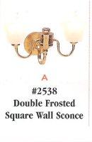 (image for) Double Frosted Square Wall Sconce