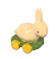 (image for) Vintage Wood Painted Rabbit Pull Toy
