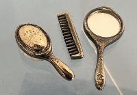 (image for) Silver Mirror Brush Comb Set