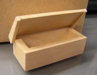 (image for) 1/24th Unfinished Wooden Box with Working Lid