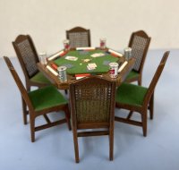 (image for) Poker Table with 6 Chairs