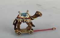 (image for) Camel Pull Toy with Blue Blanket under saddle