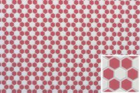 (image for) Tile: Hexagons, 11 X 15 1/2, Red/White