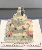 (image for) Jeannetta Kendall Wedding Cake with Pink Flowers