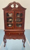 (image for) 1/24th Wooden Cabinet with Dishware on Shelves