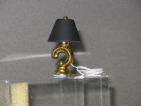 (image for) Gold Swirl Lamp with Black Shade