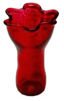 (image for) Red Ruffled Vase