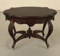 (image for) Mahogany Oval Large Table on Casters