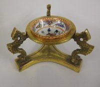 (image for) Oriental Dragon Brass Holder with Bowl