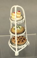 (image for) White Wire Pie Stand with Desserts