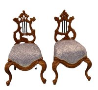 (image for) "Fantasy Lyre" Mahogany Bar Stools