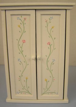 Vintage White Hand Painted Armoire