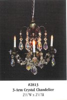 (image for) 3-Arm Crystal Chandelier