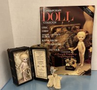 (image for) Lisette Doll, Trunk, Doll Stand, Sweater and Magazine