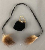 Handbag and Ribon/Fur Accessory
