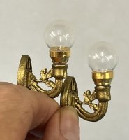 (image for) Vintage Wall Sconce Set with Clear Globes