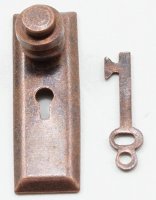 (image for) Door Knob with Keyplate, Rubbed Bronze