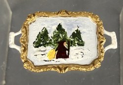 (image for) Handpainted Old St Nick Serving Tray