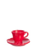 (image for) Red Cups and Saucers/ 12 each