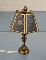 (image for) 1/24th Brass Lamp with Blue Shade