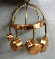 (image for) Copper Pots Set and Rack