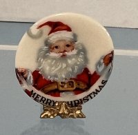 (image for) Christmas Plate with Santa Picture