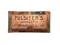 (image for) Tin Sign Pulsifer's veterinary medicines