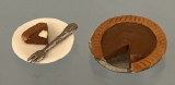 (image for) Chocolate Pie with One Serving Cut and on a White Plate