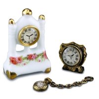 (image for) Pair of Clocks and Pocket Watch