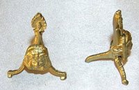 (image for) Fireplace Andirons, Egyptian, Gold Color