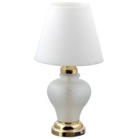 (image for) LED White Glass Table Lamp with White Shade