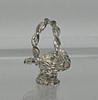 (image for) Silver Tone Metal Basket with Flared Rim