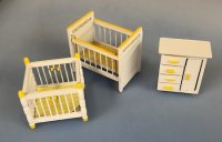 (image for) 1/24th White and Yellow Nursery Set