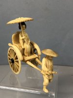 (image for) GEISHA RICKSHAW PARASOL FIGURINE