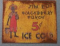 Tin Sign - Jim Eds Blackberry Punch
