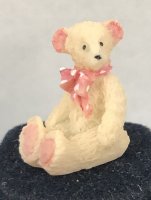 Sitting Bear with Pink Bow