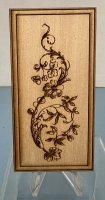 (image for) Floral Design Laser Engraved Wood Plaque