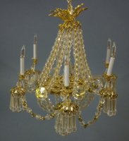 "Serena" Chandelier with Crystal Chains
