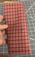 (image for) Red and Ecru plaid cotton fabric