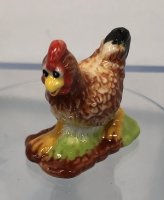 (image for) Rooster Figurine in glazed china four