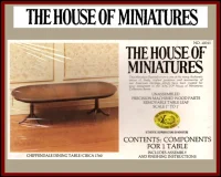 (image for) House of Miniatures Furniture Kit #40045 X-Acto Chippendale Dining Table