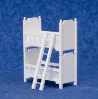Bunk Beds with Ladder (White)