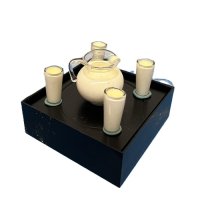 (image for) Glass Pitcher and 4 Glasses With Milk