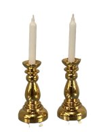 (image for) Brass Candlesticks with White Candles