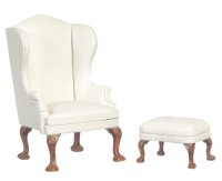 (image for) Q.A.Wing Chair and Bench in White