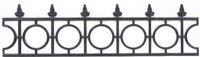 (image for) Widows Walk Fence 1-3/4 In Black Plastic, 2Pc