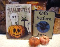 (image for) Happy Halloween Miniature Wooden Plaque